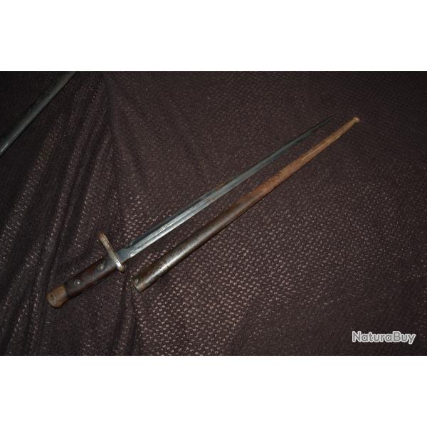 ba�onnette mauser belge pour fusil 1889 guerre 14-18 r�giment�e 33 �me de ligne m�me N�