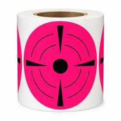 Cibles de tir fluorescentes roses 76 mm haute pr&eacute;cision lot de 200