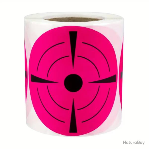 Cibles de tir fluorescentes roses 76 mm haute pr�cision lot de 200