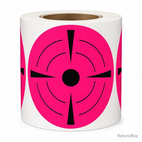 Cibles de tir fluorescentes roses 76 mm haute pr�cision lot de 200