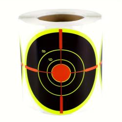 Lot de 200 Cibles R&eacute;actives Fluorescentes 7,62 cm Centre Rouge et Nombres