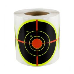 Lot de 200 Cibles R&eacute;actives Fluorescentes 7,62 cm Centre Rouge et Nombres