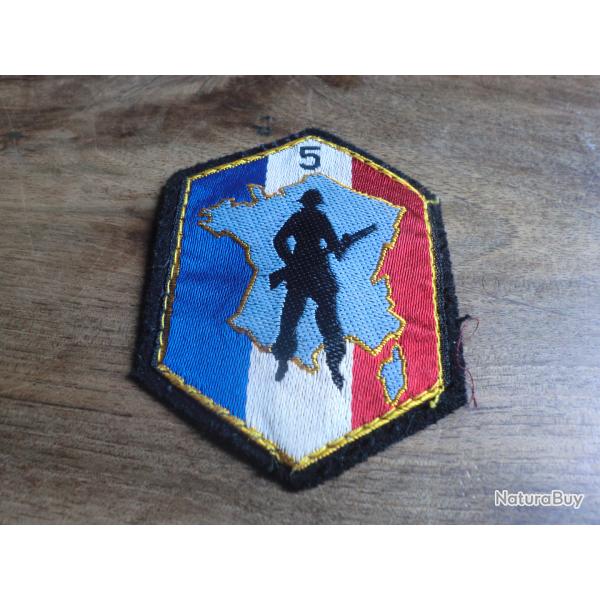 insigne patch tissu brod�e d�fense op�rationnelle du t�rritoire 5� r�gion