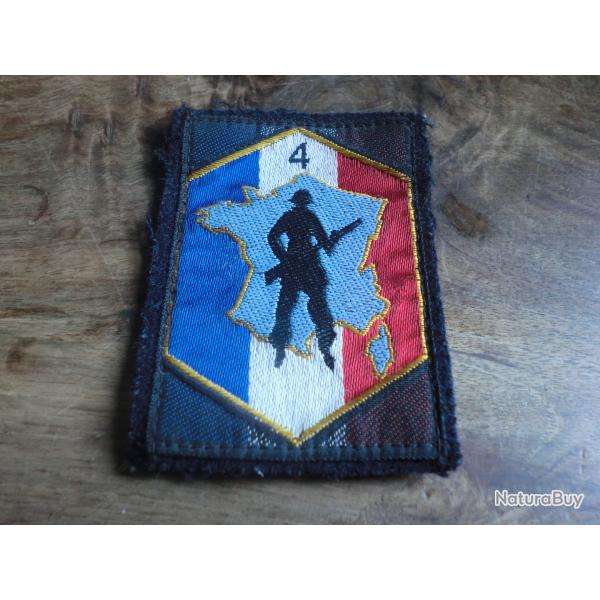 insigne patch tissu brod�e d�fense op�rationnelle du t�rritoire 4� r�gion
