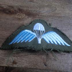 insigne &eacute;cusson brevet parachutiste para ailier bleu clair  blanc
