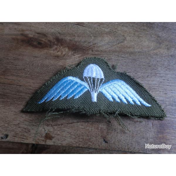 insigne �cusson brevet parachutiste para ailier bleu clair  blanc