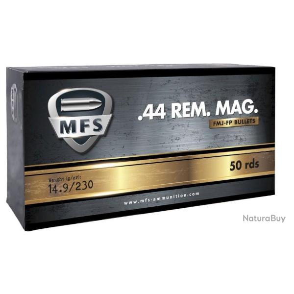 Munitions balles MFS cal.44 rem mag 230gr FMJ FP 14.9g par 250