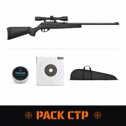 Carabine &agrave; plomb Gamo Delta Synth&eacute;tique - Cal. 4.5 mm - Rouge / Pack CTP