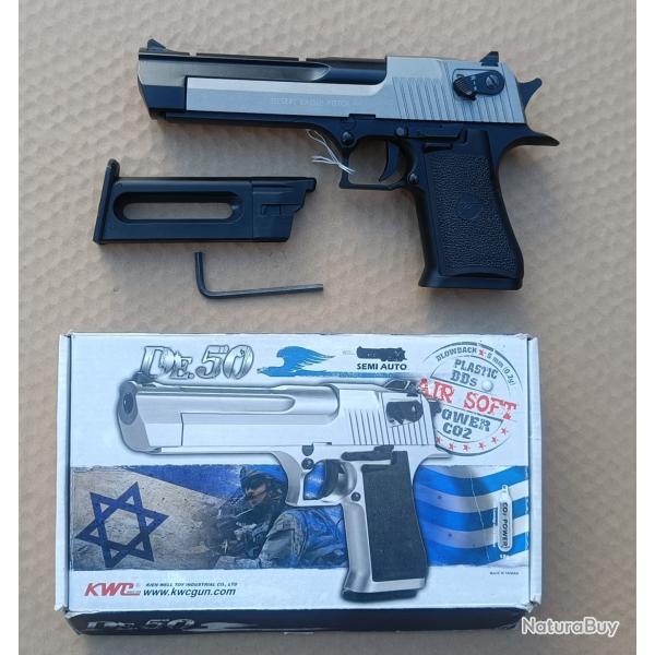 r�plique airsoft desert eagle 50 AE CO2 KWC bi ton
