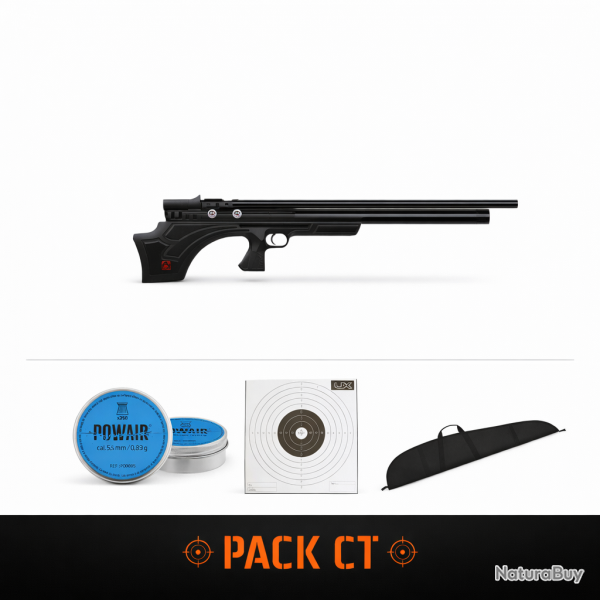 Carabine PCP Aselkon Mx7 Evoc R�gulateur Jet Black 19J - Cal. 5.5 - 55 cm / Pack CT