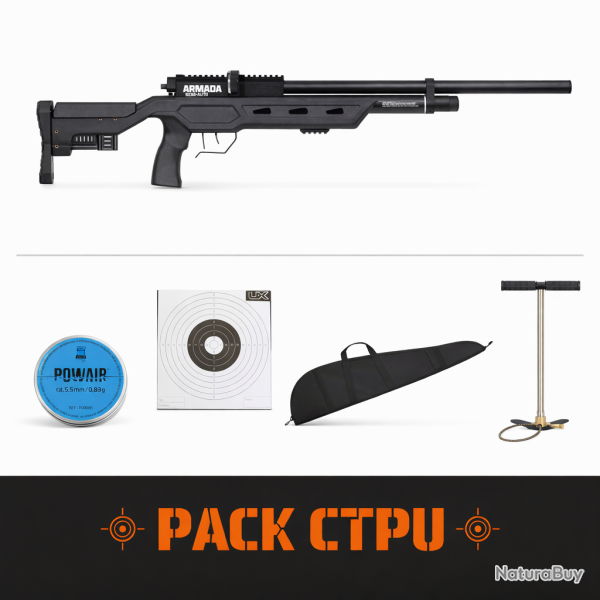 Carabine PCP semi-auto Crosman Armada - Cal. 5.5 mm - Pack CTPU