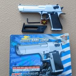 r&eacute;plique airsoft desert eagle 50 AE CO2 KWC silver