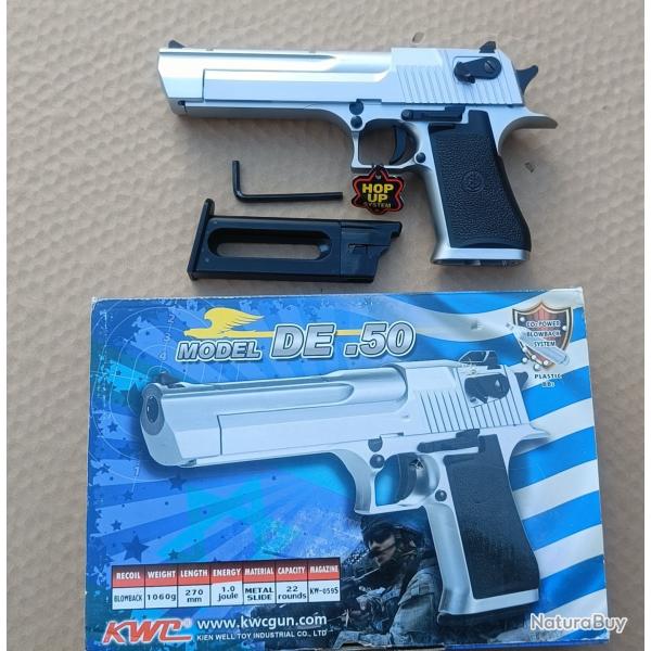 r�plique airsoft desert eagle 50 AE CO2 KWC silver