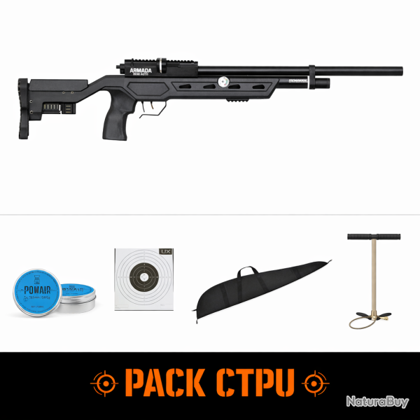 Carabine semi-auto PCP Crossman Armada - Cal. 5.5 mm - 40 Joules - Pack CTPU