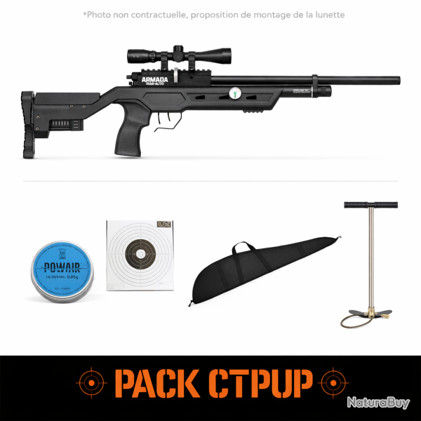 Carabine semi-auto PCP Crossman Armada - Cal. 5.5 mm - 40 Joules - Pack CTPUP