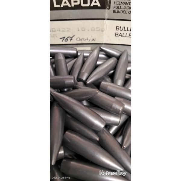 Ogives lapua sc�nar 167 HPBT  molycotees cal 30