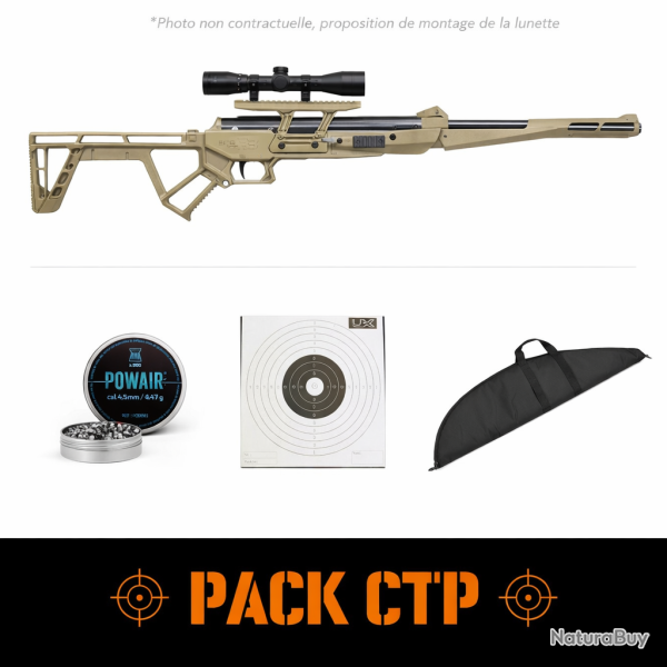 Pack Carabine � air Black Bunker BM8 - Cal.4.5 mm - Tan et accessoires - Pack CTP