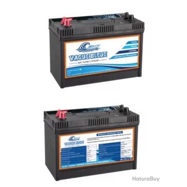 Kit batterie ABS vague bleue 12,8V/12AH avec chargeur 14,6V/3AH
