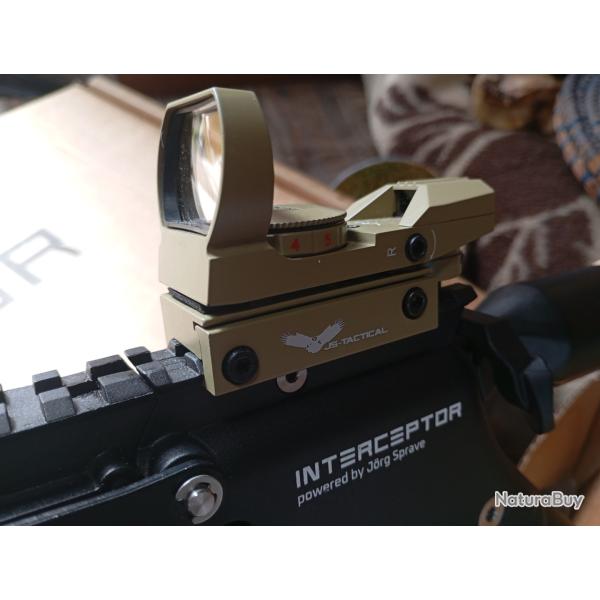 Arbal�te Mey interceptor en super �tat avec fl�ches et accessoires (chargeur rechange neuf,red Dot..