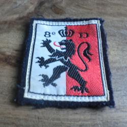 insigne tissu  8&deg; division d'infanterie