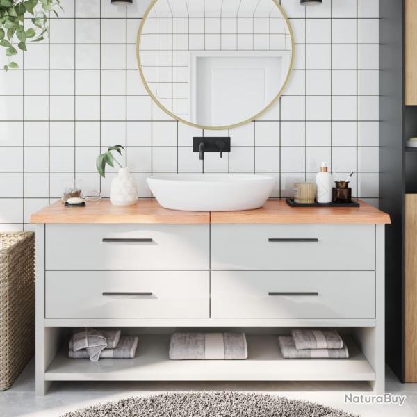 Comptoir de salle de bain marron 160x60x(2-4) cm bois trait�