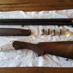 Fusil becassier canon lisse + ray&eacute;  5 chockes