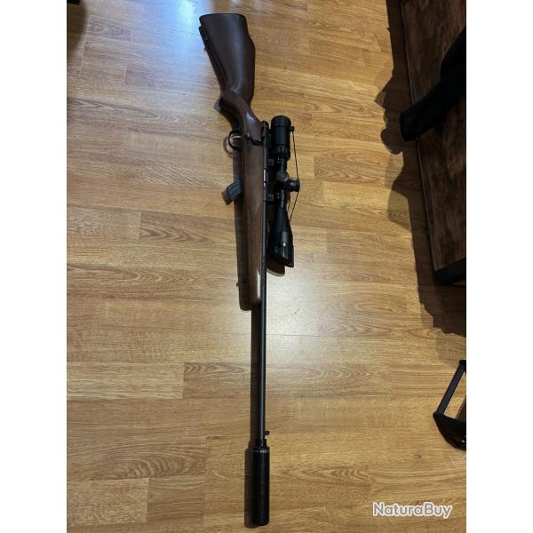 Pack Carabine Savage Stevens 22lr en bois + silencieux + lunette + housse