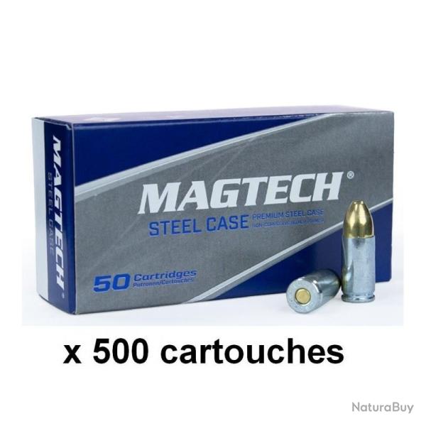 Munitions 9mm Magtech FMJ Acier 124 grains FMJ / 500