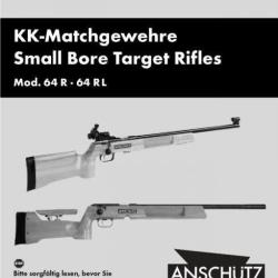 notice + &eacute;clat&eacute; carabine ANSCHUTZ 64 en anglais (envoi par mail) - VENDU PAR JEPERCUTE (m2767)