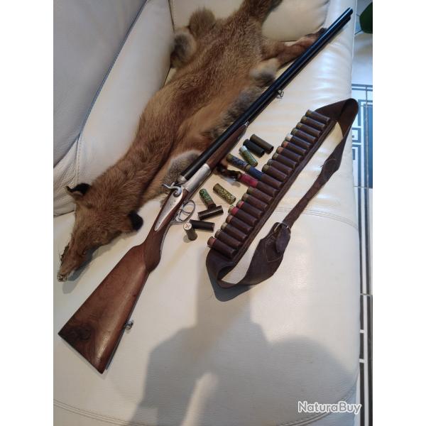 Fusil Manufacture armes et cycles st Etienne 12/65 et cartouchi�re MF