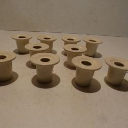 Lot de 10 encriers porcelaine  blanche