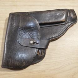 Holster &agrave; identifier style Walther PP Export Police Ancien cuir ( 19)