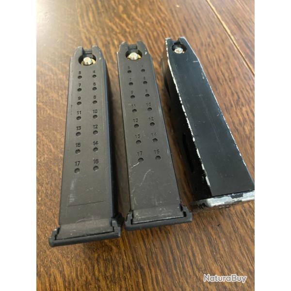 Lot de 3 Chargeurs Type G17 G18 GP1799 Gaz