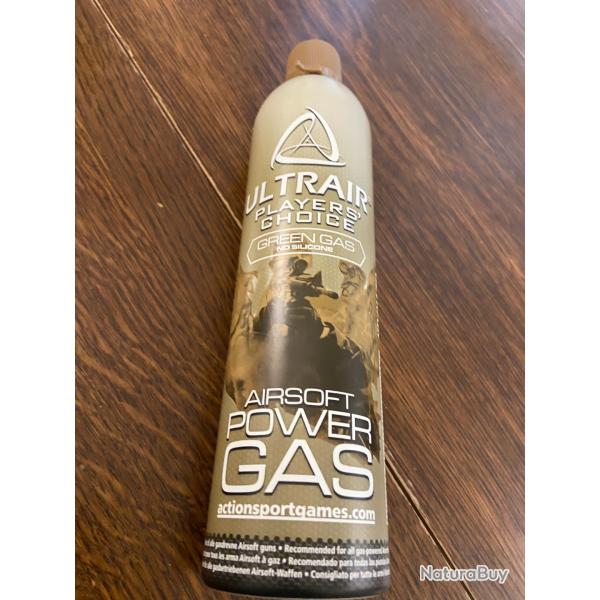 Bouteille GAZ Airsoft Ultrair Power Gas ASG 570ml / 130 PSI