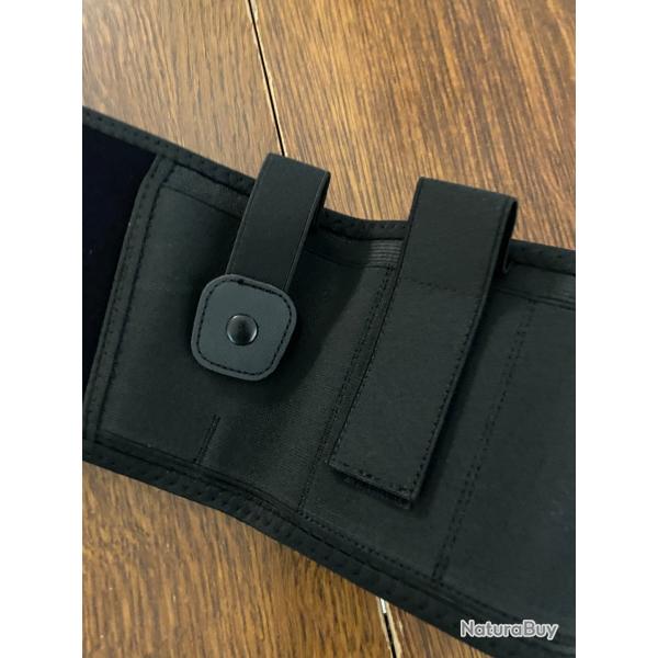 Ceinture port discret avec Holster Droitier 115cm Porte-pistolet dissimul� avec poche pour magazines
