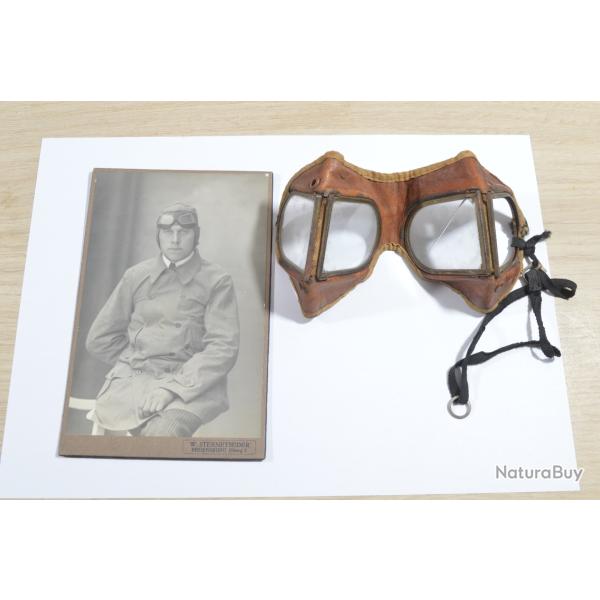 LUNETTES MOTOCYCLISTE PILOTE AVIATION PREMIERE GUERRE 1914 1918 (24)