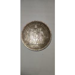 Pi&egrave;ces de 50 francs Hercule en Argent 1975