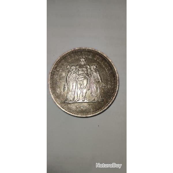 Pi�ces de 50 francs Hercule en Argent 1975