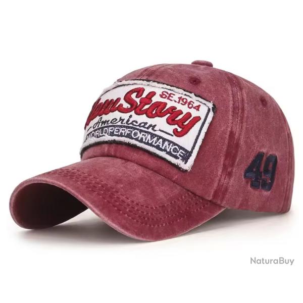 Casquette US NEW STORY Rouge ENCHERE 1 EURO