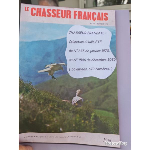 Vends collection Magazines " le chasseur fran�ais"