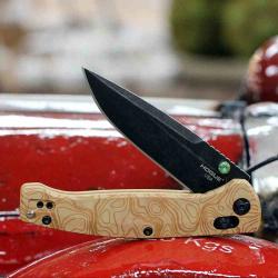 Couteau Hogue Mysto Wood ABLE Lock Lame Acier CPM-Magnacut Manche Richlite Maple Valley USA HO24459