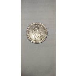 Pi&egrave;ces de collection 2 FR suisse Helvetia 1969