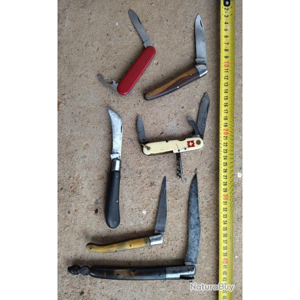 lot de 6 couteaux divers en l"�tat.