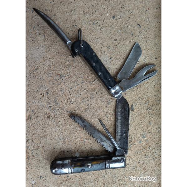 2 couteaux , un anglais propre et un pradel � nettoyer