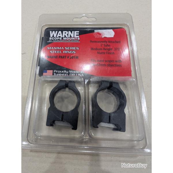 Colliers WARNE Acier 25.4mm medium