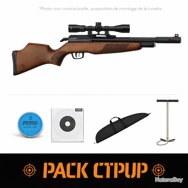 Carabine � plomb PCP Gamo RISER Punisher 40 J - Cal. 5.5 - Pack CTPUP