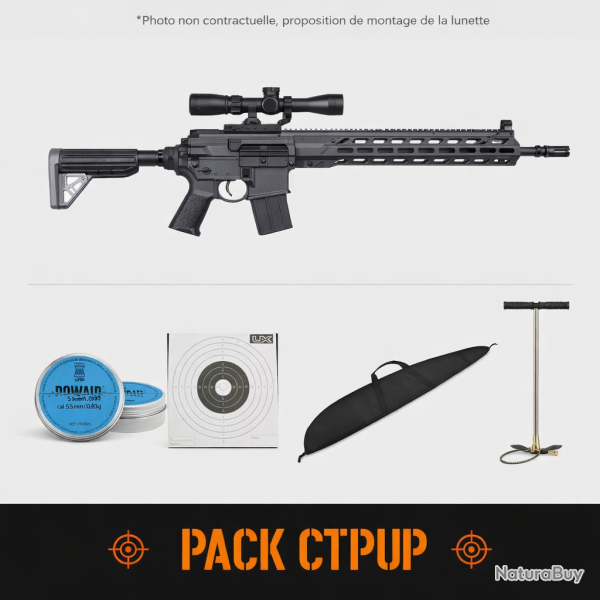 Carabine � plomb PCP Sig Sauer Mcx Virtus - Cal. 5.5 - 5.5 mm / 11.5 Joules / Pack CTPUP