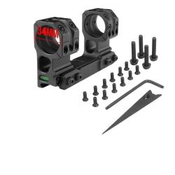 Montage Lunette 30mm H1.93 Rail Picatinny Aluminium Support Optique Pr&eacute;cision Chasse Tir SP-3002 noi