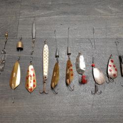 Lot cuill&egrave;rs bar vintage ondulante et tournante