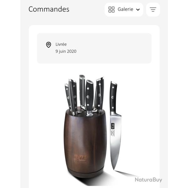 Bloc de couteau de marque Shan-Zu